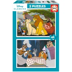 Educa puzzle Animales Disney 2x48 piezas 19996